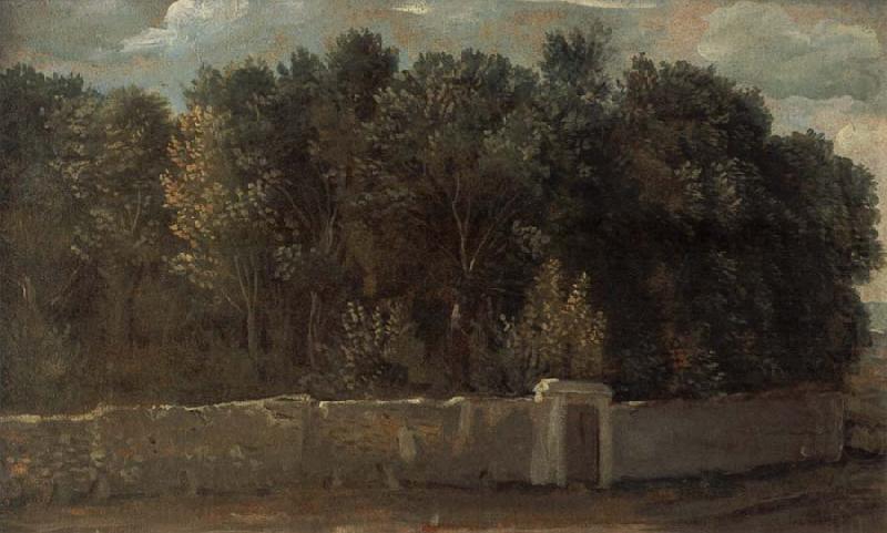 Study of a Park,Surrounded by Walls, Francois Desportes